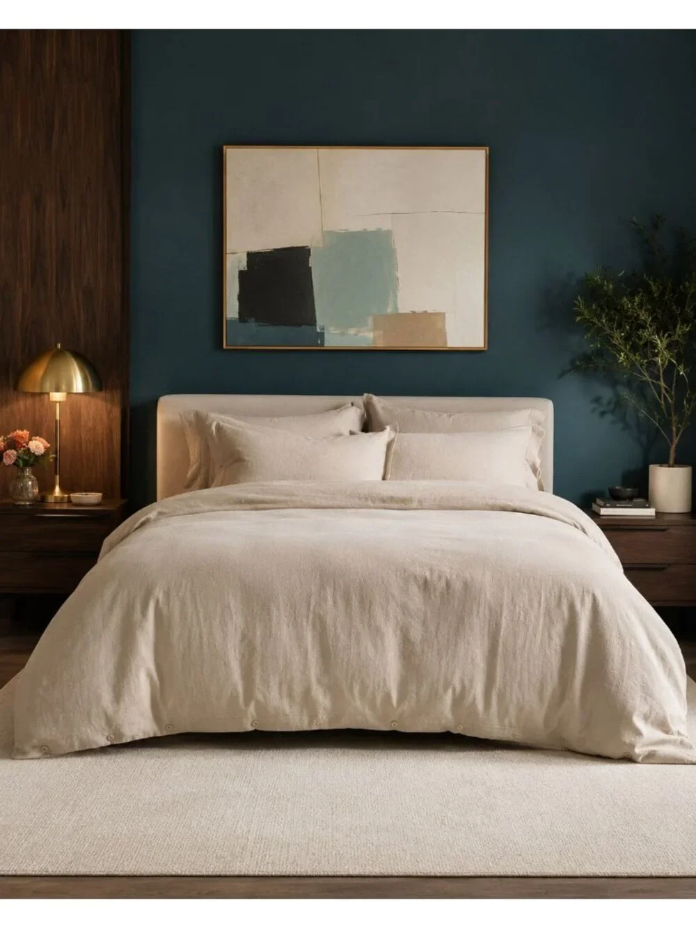 S12 | Quince European Linen Duvet Cover Set Twin Toffee NWOT